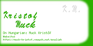 kristof muck business card